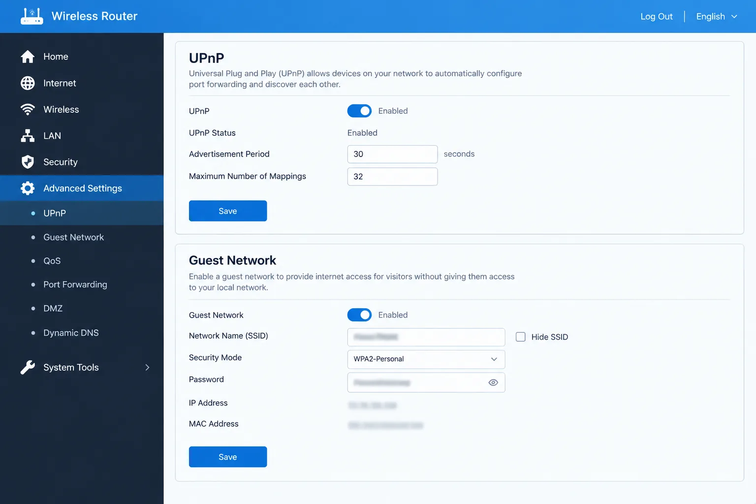 Harden router UPnP and guest network settings for gaming