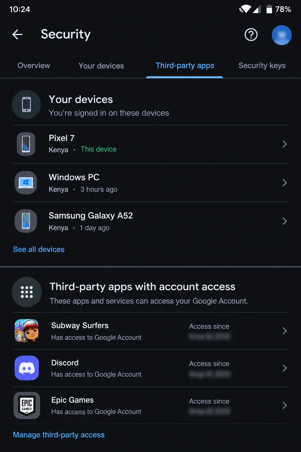 Review installed apps and active sessions to catch mobile gaming account risks.